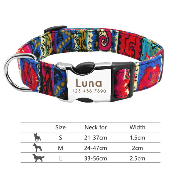 Nylon Personalized Dog Collar, Dogs Cat ID - Image 6