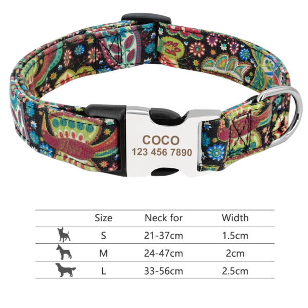 Nylon Personalized Dog Collar, Dogs Cat ID - Image 12
