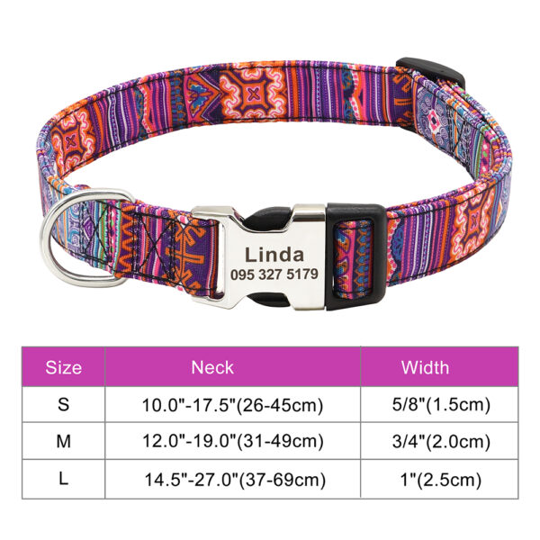 Nylon Personalized Dog Collar, Dogs Cat ID - Image 13