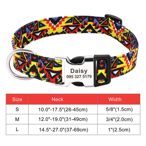 Nylon Personalized Dog Collar, Dogs Cat ID - Image 14