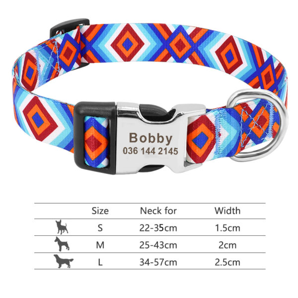 Nylon Personalized Dog Collar, Dogs Cat ID - Image 15