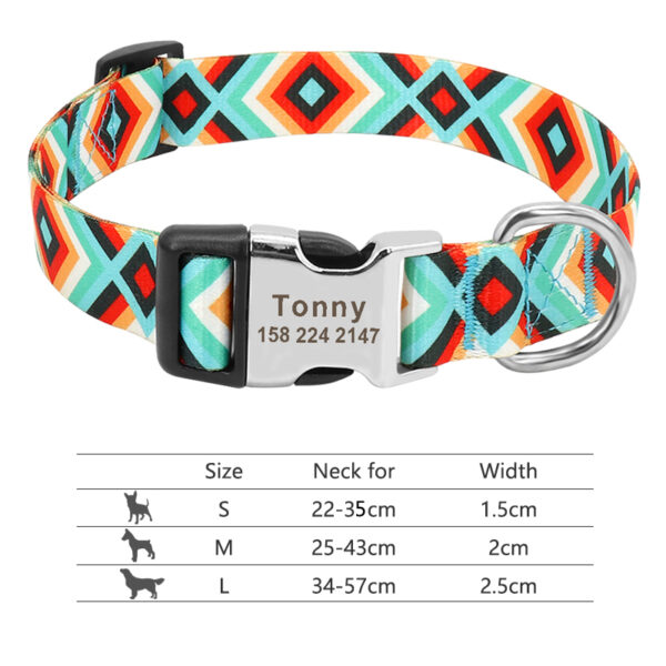 Nylon Personalized Dog Collar, Dogs Cat ID - Image 16
