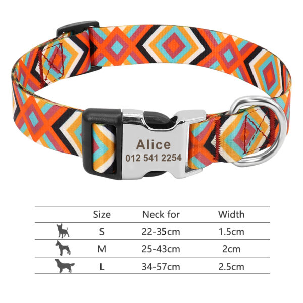 Nylon Personalized Dog Collar, Dogs Cat ID - Image 17
