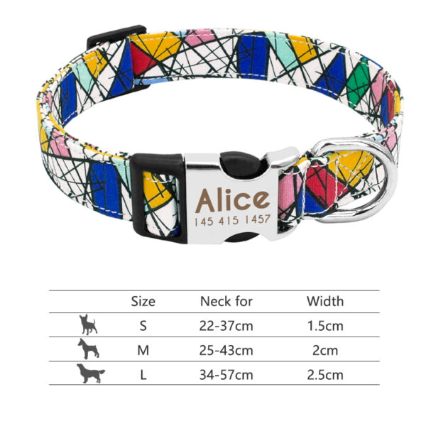 Nylon Personalized Dog Collar, Dogs Cat ID - Image 25