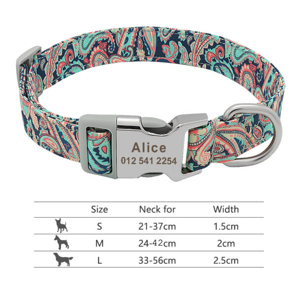 Nylon Personalized Dog Collar, Dogs Cat ID - Image 22
