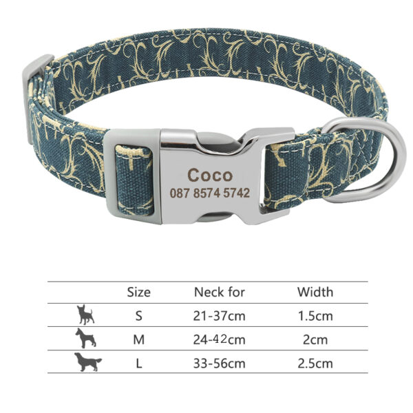 Nylon Personalized Dog Collar, Dogs Cat ID - Image 24