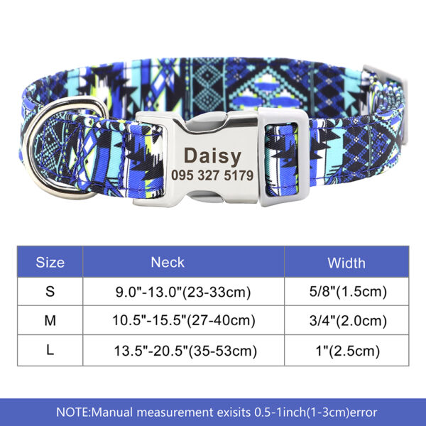 Nylon Personalized Dog Collar, Dogs Cat ID - Image 28