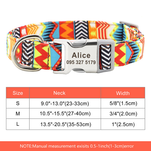 Nylon Personalized Dog Collar, Dogs Cat ID - Image 29