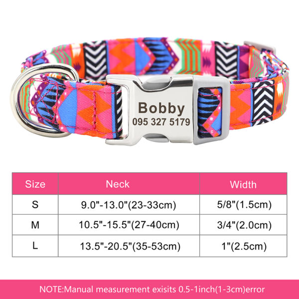 Nylon Personalized Dog Collar, Dogs Cat ID - Image 30