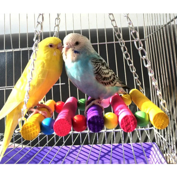 1pcs  Birds Toy Pet Bird Parrot Cockatiel Cage Bird Toys HangingToy Brinquedo Hammock Swing Toy - Image 5