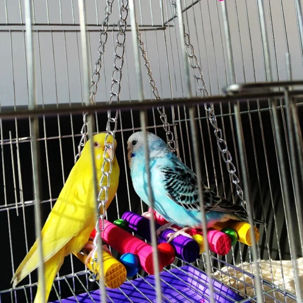 1pcs  Birds Toy Pet Bird Parrot Cockatiel Cage Bird Toys HangingToy Brinquedo Hammock Swing Toy - Image 4