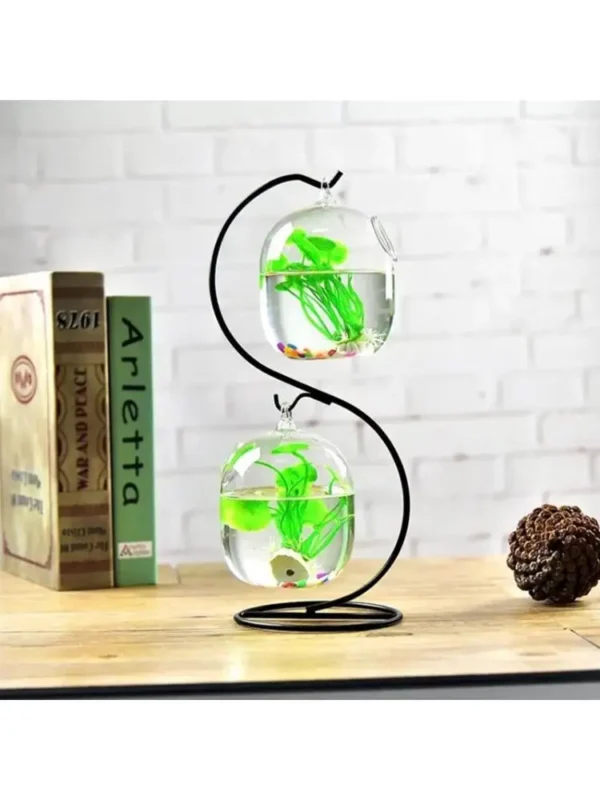 Bottle Aquarium Flower Plant Vase Suspended Transparent Hanging Glass Fish Flower Vase for Home Decoration - Image 6