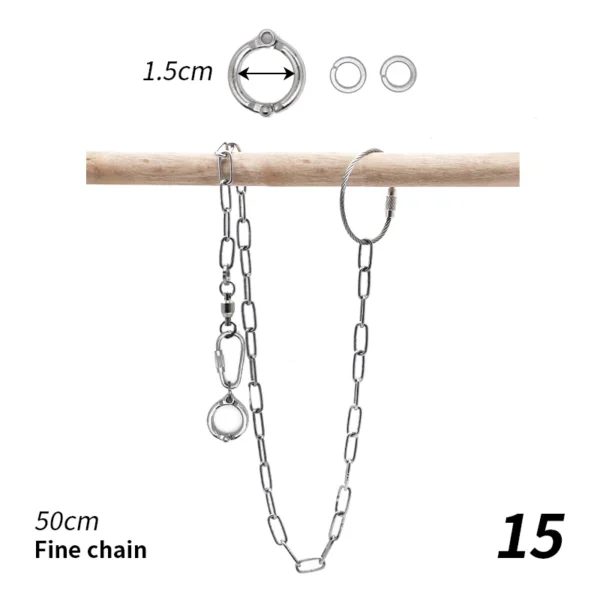 Parrot Leg Ring Stainless Steel Bird Ankle Foot Chain Ring Anti Bite Wire Rope Outdoor Flying Training Accessories Pigeon Supply - Image 17