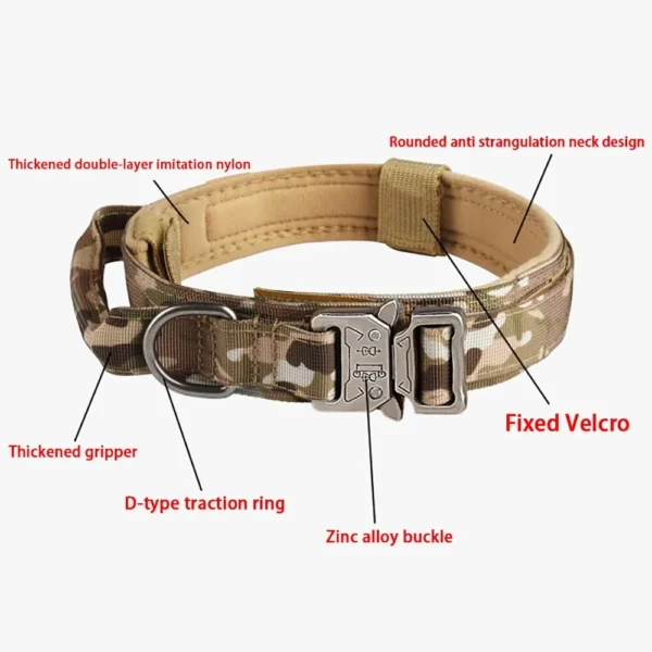 Pet Products Outdoor Tactical Dog Collar Metal Buckle Breathability Nylon Collar Medium and Large Dog Training Neck Collar Dog - Image 2