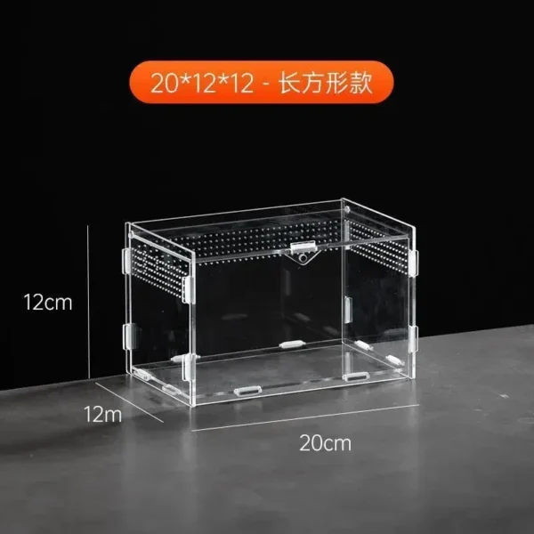 Reptile Terrarium Habitat Breeding Box Acrylic Transparent Reptiles Cage Nano Arboreal Tarantula Enclosure Dearded Dragon 파충류 - Image 12