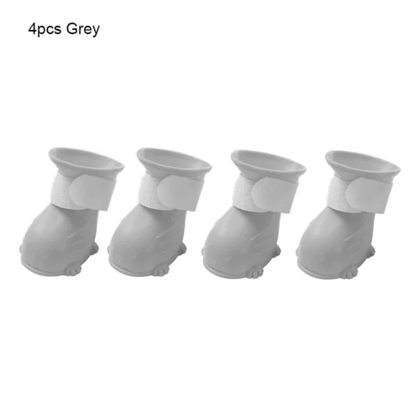 4Pcs/Set Pet Dog Rain Shoes Anti Slip Waterproof Cat Shoe Rubber Boots for Outdoor Footwear Socks Dogs Cats Foot Cover - Image 7
