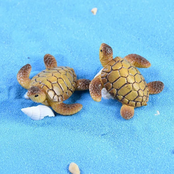 1pcs Aquarium Fish Tank Decor Mini Sea Turtle Model Resin Ornaments Home Landscape Accessories Fine Workmanship Layout Prop - Image 3