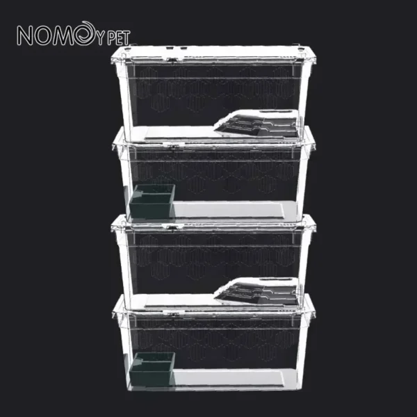 Reptile Breeding Cage Plastic Transparent Breeding Box Vivariums with Balcony Lizard Supplies Bivarium for Insect Spider Turtle - Image 5