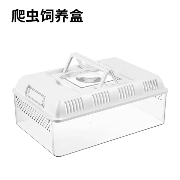 Transparent LED Light Reptile Breeding Box Pet Cage Breathable Feeding Portable Lamp Box Snake Turtle Lizard Anti-escape Cages - Image 8