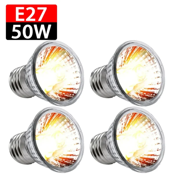 4/2/1Pcs Tortoise Lizard Basking Lamp 25W 50W 75W Pet Heating E27 Bulb Chameleon Snake Turtle Reptile Heating Light UVA Sunlight - Image 9