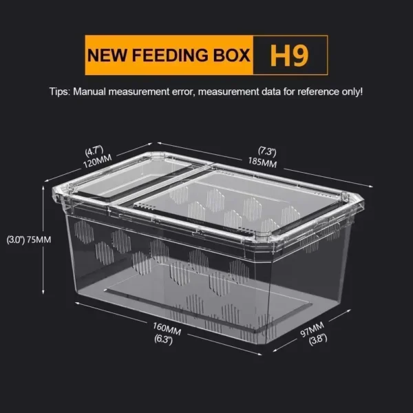 Reptile Breeding Cage Plastic Transparent Breeding Box Vivariums with Balcony Lizard Supplies Bivarium for Insect Spider Turtle - Image 8