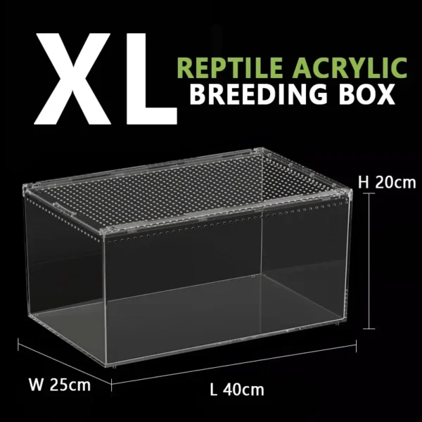 Reptile Anti-Escape Breeding Box Acrylic Transparent Breathable Amphibian Tank for Turtle Spider Lizard Snake Frog Reptiles Cage - Image 8