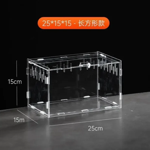 Reptile Terrarium Habitat Breeding Box Acrylic Transparent Reptiles Cage Nano Arboreal Tarantula Enclosure Dearded Dragon 파충류 - Image 14