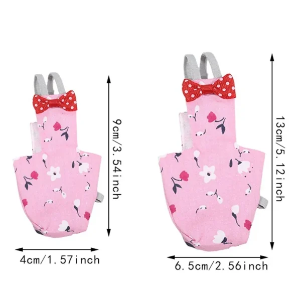 Parrot Diaper with Bowtie Cute Colorful Fruit Floral Cockatiel Pigeons Small Medium Large Pet Birds Flight Suit Clothes Washable - Image 6