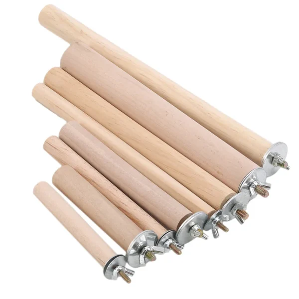 Parrot Pet Raw Standing Stick Wood Hanging Stand Rack Toy Sticksstand Parakeet Branch Perches For Bird Cage Bar Pet Supplies - Image 6