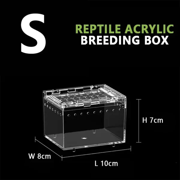 Reptile Anti-Escape Breeding Box Acrylic Transparent Breathable Amphibian Tank for Turtle Spider Lizard Snake Frog Reptiles Cage - Image 9