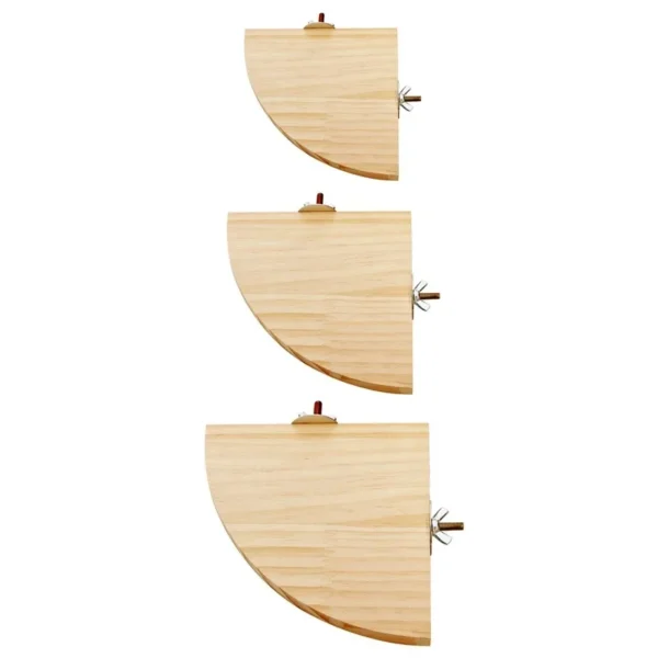 Parrot Bird Wood Perch Stand Platform Rectangle Fan-shaped Shelf Stand Board Parakeet Hamster Gerbil Rat Cage birdcage Supplies - Image 4