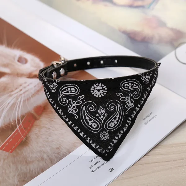 PU Cat Dog Collar with Scarf for Small Medium Dogs Chihuahua Corgi Puppy Adjustable Collars Pet Supplies accesorios para perros - Image 3