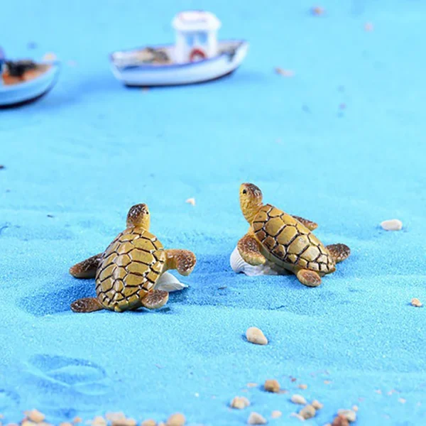 1pcs Aquarium Fish Tank Decor Mini Sea Turtle Model Resin Ornaments Home Landscape Accessories Fine Workmanship Layout Prop - Image 4