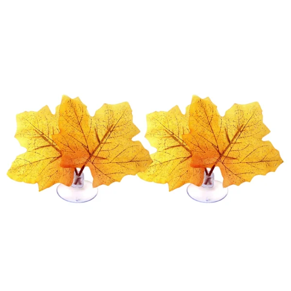 2Pcs Artificial Terrarium Plants Leaves Lizard Supplies Wall Hanging Plastic Leaves Lizard Hideout Grass Reptiles Accessories - Image 11