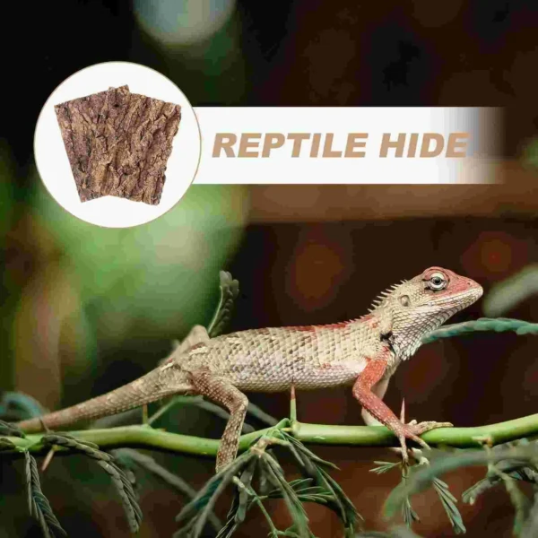1/2/5PCS Terrarium Tree Bark Decor Turtle Snake Hide Tree Bark Lizard Climbing Tree Bark Reptile Tank Decor - Image 4