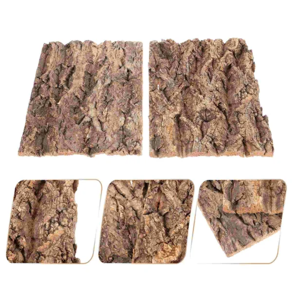 1/2/5PCS Terrarium Tree Bark Decor Turtle Snake Hide Tree Bark Lizard Climbing Tree Bark Reptile Tank Decor - Image 3