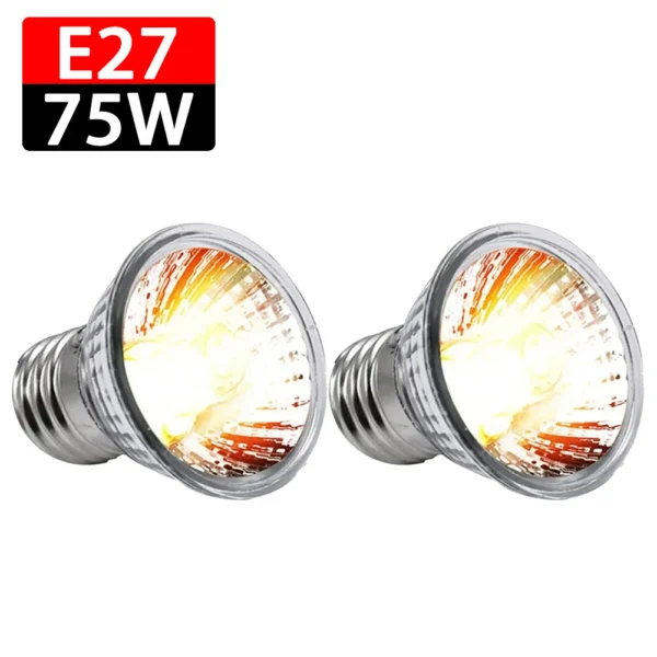 4/2/1Pcs Tortoise Lizard Basking Lamp 25W 50W 75W Pet Heating E27 Bulb Chameleon Snake Turtle Reptile Heating Light UVA Sunlight - Image 7