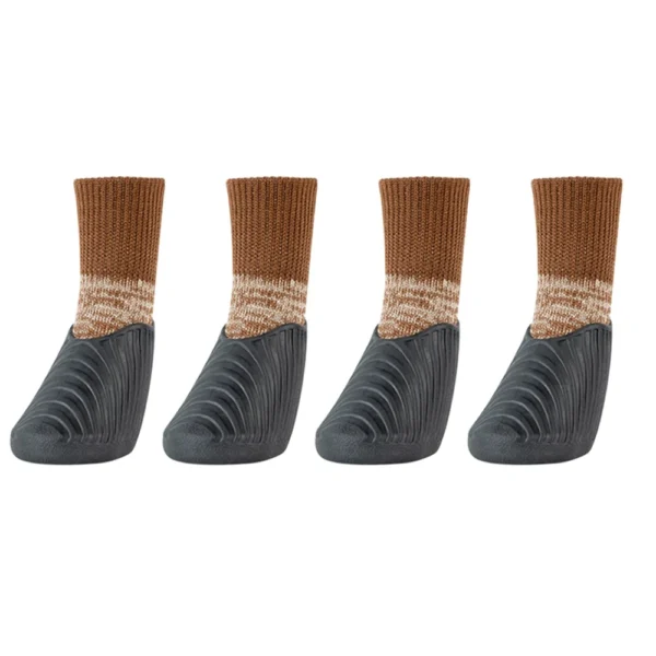 4PCS/Set Dog Boots Waterproof Rain Winter Pet Snow Shoes Puppy Sock Shoes with Antislip Sole Soft Comfortable Dog Paw Protector - Image 6