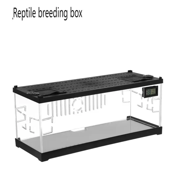 Acrylic Reptile Breeding Box with LED Lizards Snakes Winter Incubator with Heating Pads Reptiles Feeding Box Anti-escape Cages - Image 7