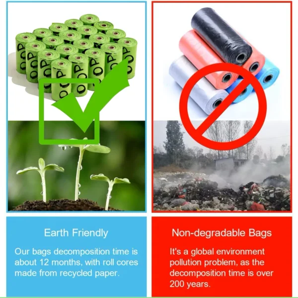 EPI Biodegradable Dog Poop Bags Lavender Scented Pet Poop Bags With Holder Extra Thick Leakproof Dog Poop Bags With Dispenser - Image 2