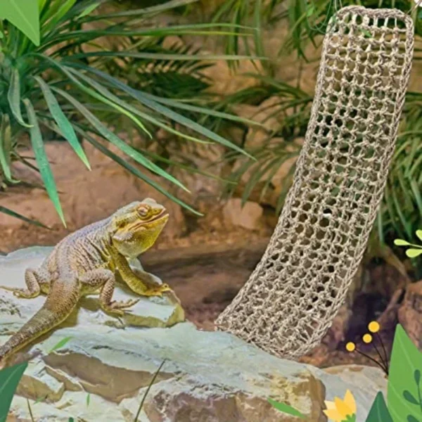 1PC Bearded Dragon Hammock Reptile Lounger for Chameleon Lizards Gecko Snakes Lguana Reptiles Geckos Grass Cushion Pet Bed Swing - Image 6