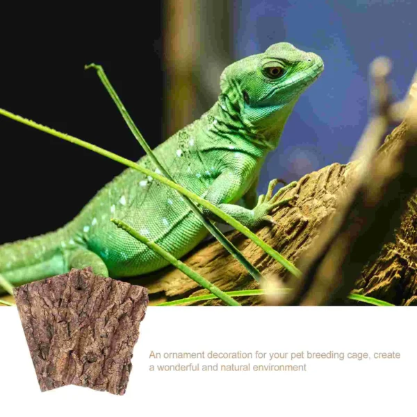 1/2/5PCS Terrarium Tree Bark Decor Turtle Snake Hide Tree Bark Lizard Climbing Tree Bark Reptile Tank Decor - Image 5