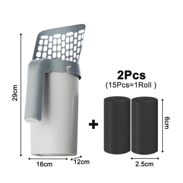Cat Litter Shovel Scoop with Refill Bag For Pet Filter Clean Toilet Garbage Picker Cat Supplies Cat Litter Box Self Cleaning - Image 6