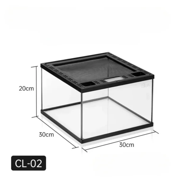 Reptile Pet Glass Feeding Box Turtle Terrarium Rainforest Ecological Tank Snail CrabSnake Spider Lizard Horned Frog - Image 9