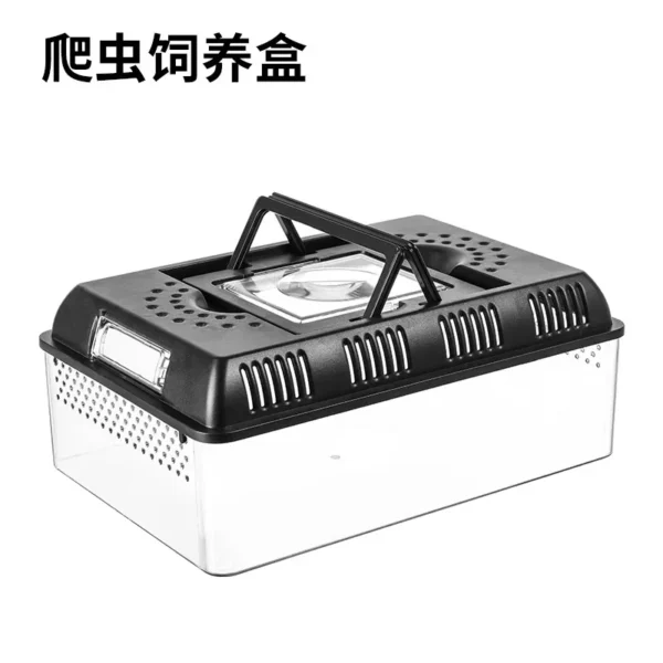 Transparent LED Light Reptile Breeding Box Pet Cage Breathable Feeding Portable Lamp Box Snake Turtle Lizard Anti-escape Cages - Image 7