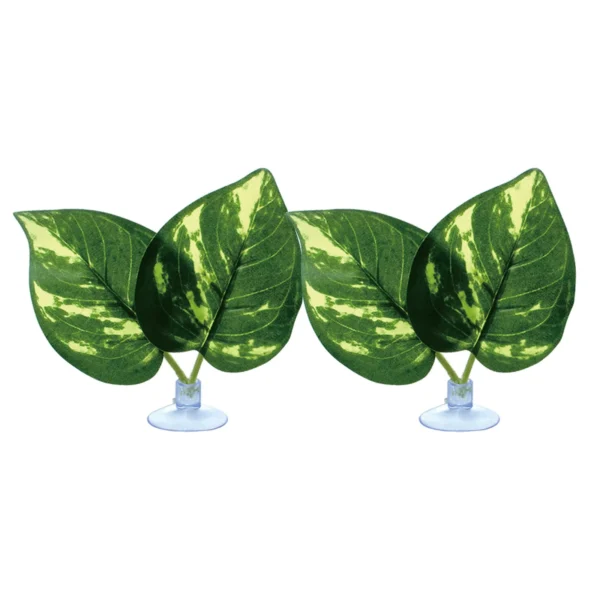 2Pcs Artificial Terrarium Plants Leaves Lizard Supplies Wall Hanging Plastic Leaves Lizard Hideout Grass Reptiles Accessories - Image 7