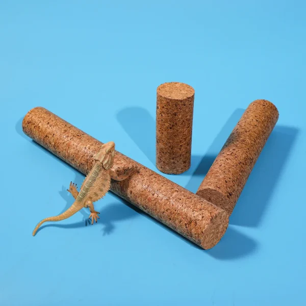 Natural Cork Lizard Climbing Pole - Eco-Friendly Reptile Habitat Accessory for Exercise & Enrichment - Image 2