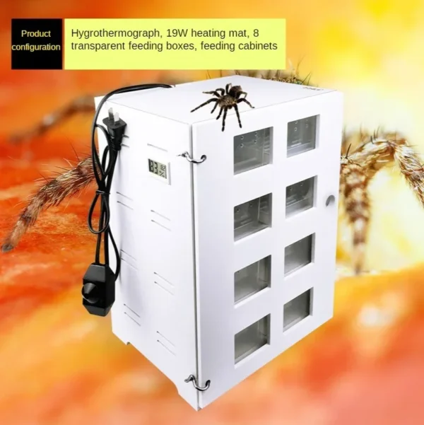 Pet Reptiles Acrylic Feeding Box Terrarium 4 Layers Breeding Tank Insect Lizards House Drawer with Hygrometer Heating Pad Cage - Image 4