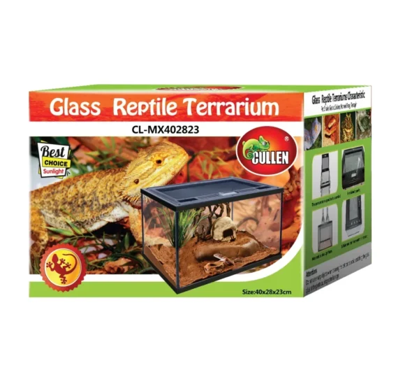 Reptile Pet Glass Feeding Box Turtle Terrarium Rainforest Ecological Tank Snail CrabSnake Spider Lizard Horned Frog - Image 6