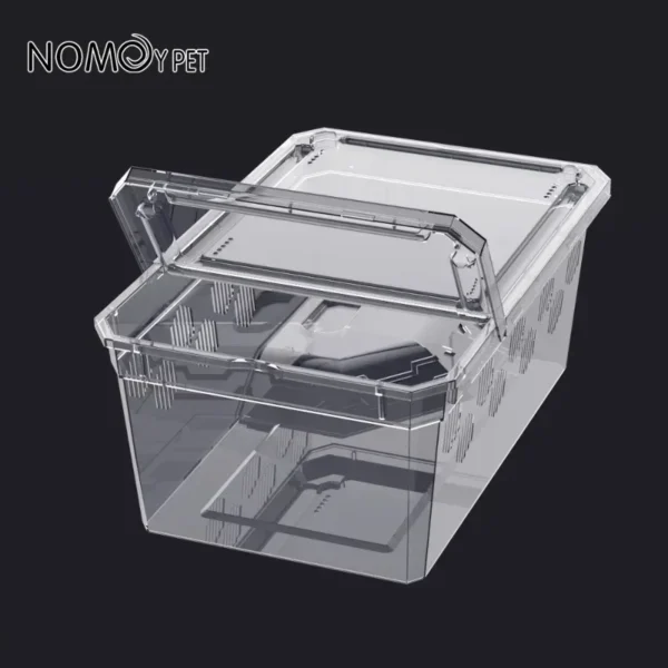 Reptile Breeding Cage Plastic Transparent Breeding Box Vivariums with Balcony Lizard Supplies Bivarium for Insect Spider Turtle - Image 4